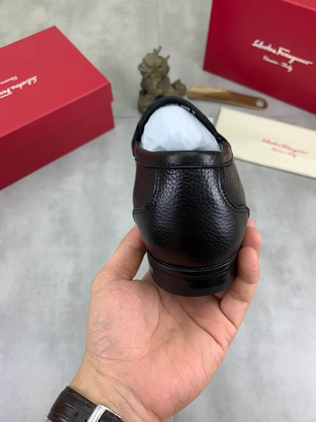 Men's shoes 💰P480 new high quality [Ferragamo/Ferragamo] latest model original imported calfskin, imported cowhide lining + original luxury metal buckle + original combination outsole Comparison without pressure Code number: 38-44 (45 customized)